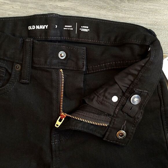 Old Navy New With Tag Built-In Flex Black Skinny Boy Jeans With Adjustable Waist - Picture 6 of 11